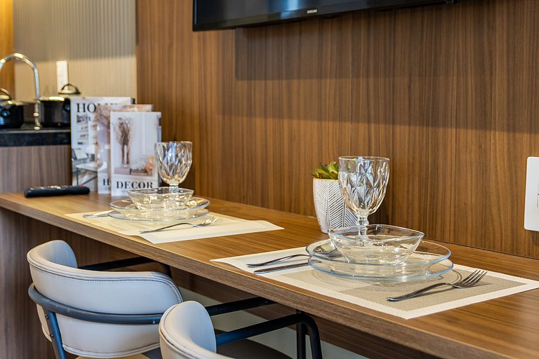 Belo studio com cama Queen na Vila Olimpia