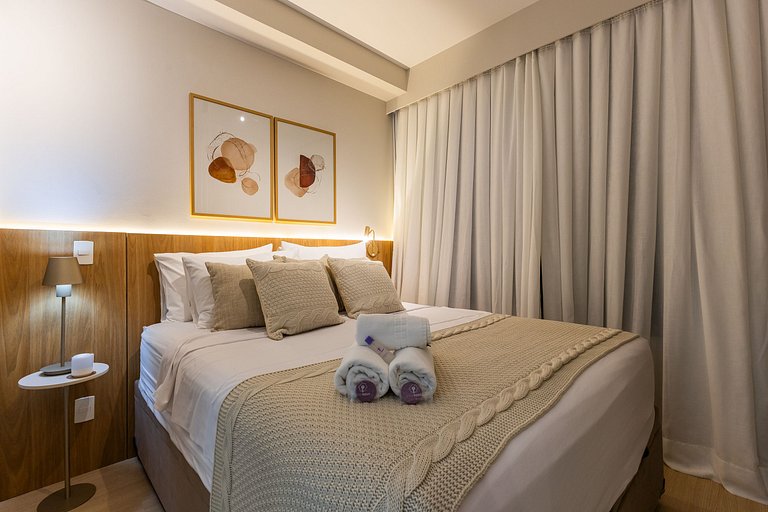Lindo apartamento com cama Queen em Pinheiros