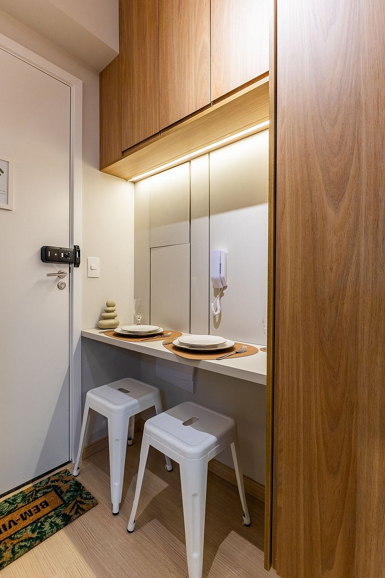 Lindo apartamento com cama Queen em Pinheiros