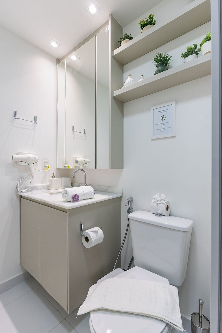 Lindo apartamento com cama Queen em Pinheiros