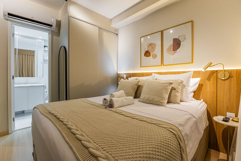 Lindo apartamento com cama Queen em Pinheiros