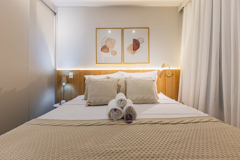 Lindo apartamento com cama Queen em Pinheiros