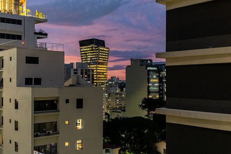 Lindo apartamento com cama Queen em Pinheiros