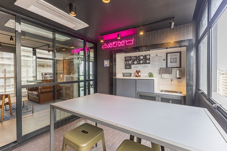 Studio compacto na Alameda Itu