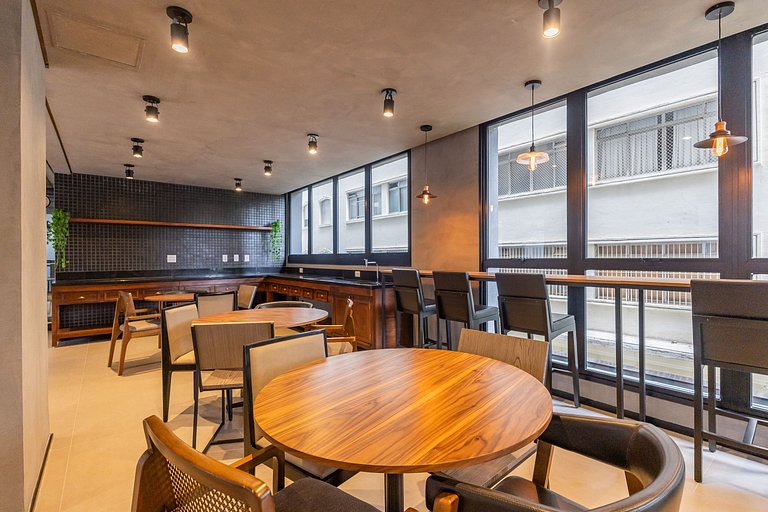 Studio compacto na Alameda Itu