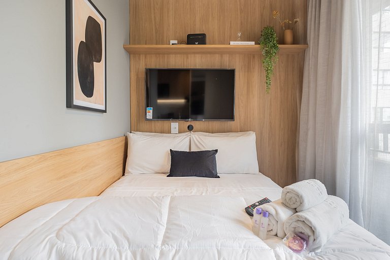 Studio C/varanda na Alameda Itu