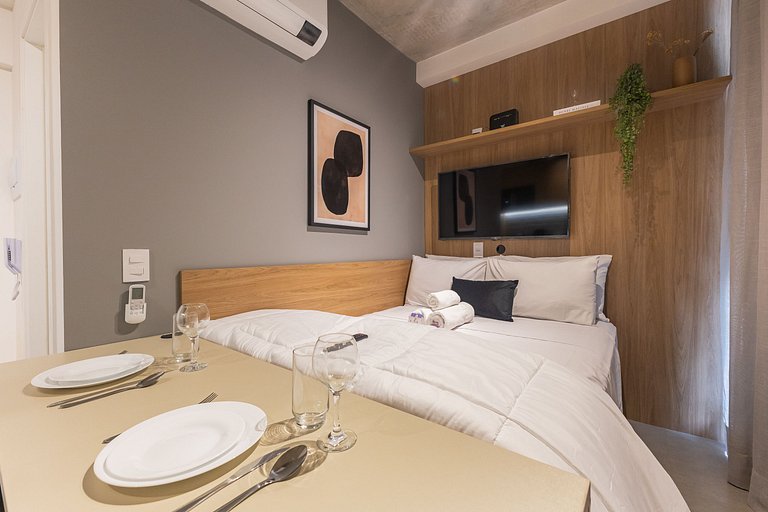 Studio C/varanda na Alameda Itu