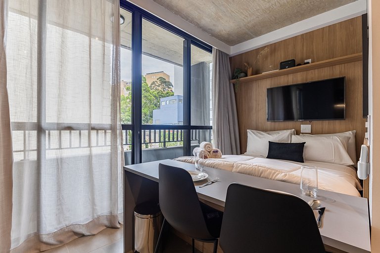 Charmoso studio na Alameda Itu