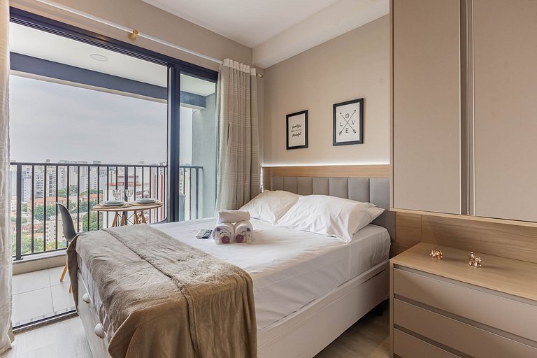 Studio com vista livre na charmosa Vila Mariana