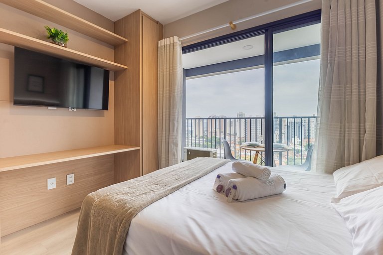 Studio com vista livre na charmosa Vila Mariana