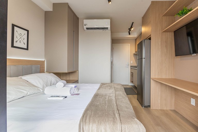 Studio com vista livre na charmosa Vila Mariana