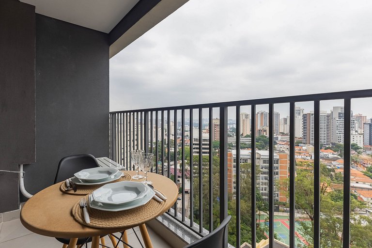 Studio com vista livre na charmosa Vila Mariana