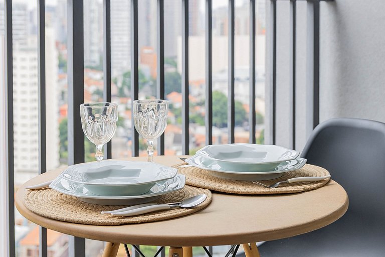 Studio com vista livre na charmosa Vila Mariana