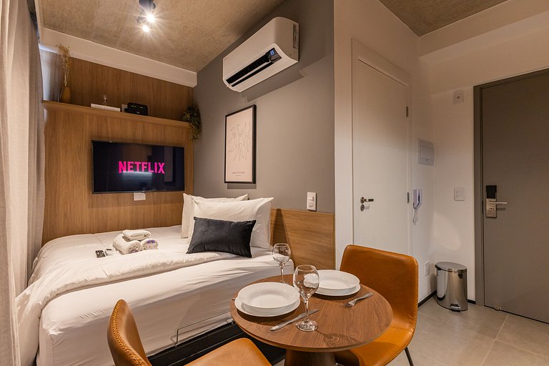 Belo studio na Alameda Itu