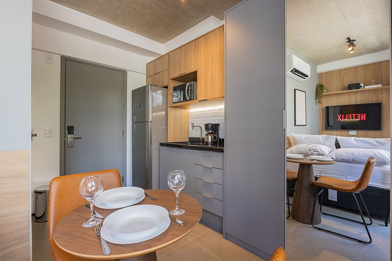 Belo studio na Alameda Itu