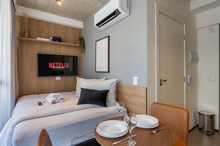 Belo studio na Alameda Itu