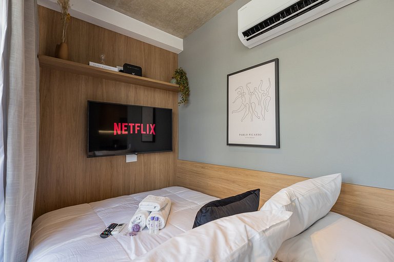 Belo studio na Alameda Itu