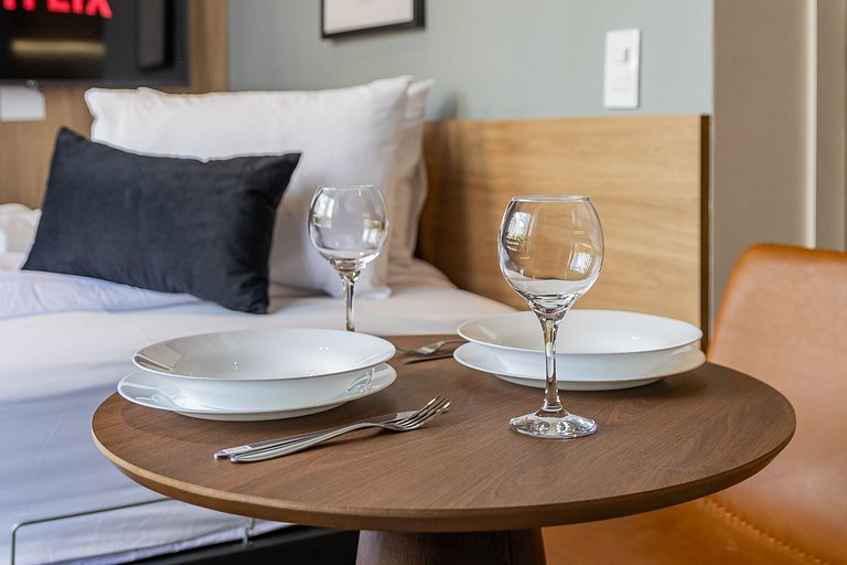 Belo studio na Alameda Itu