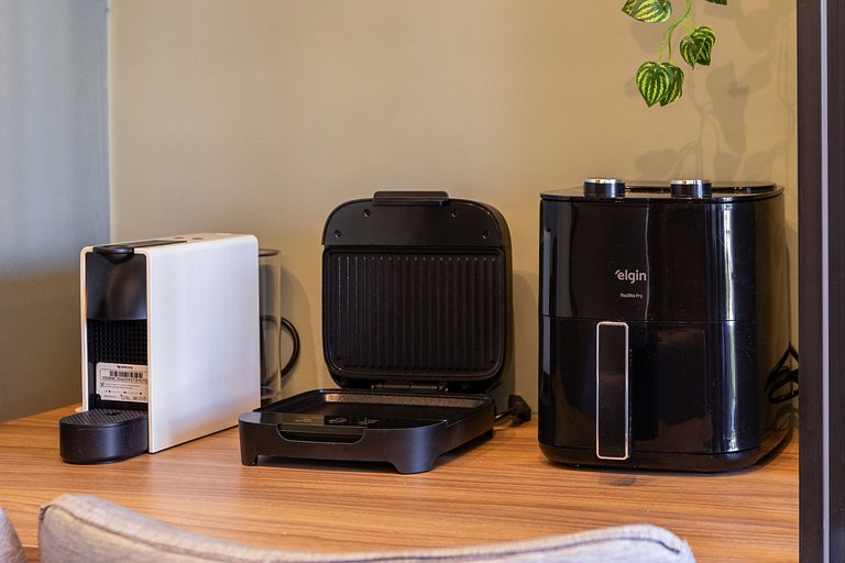 Studio moderno com vista aberta na Vila Olímpia