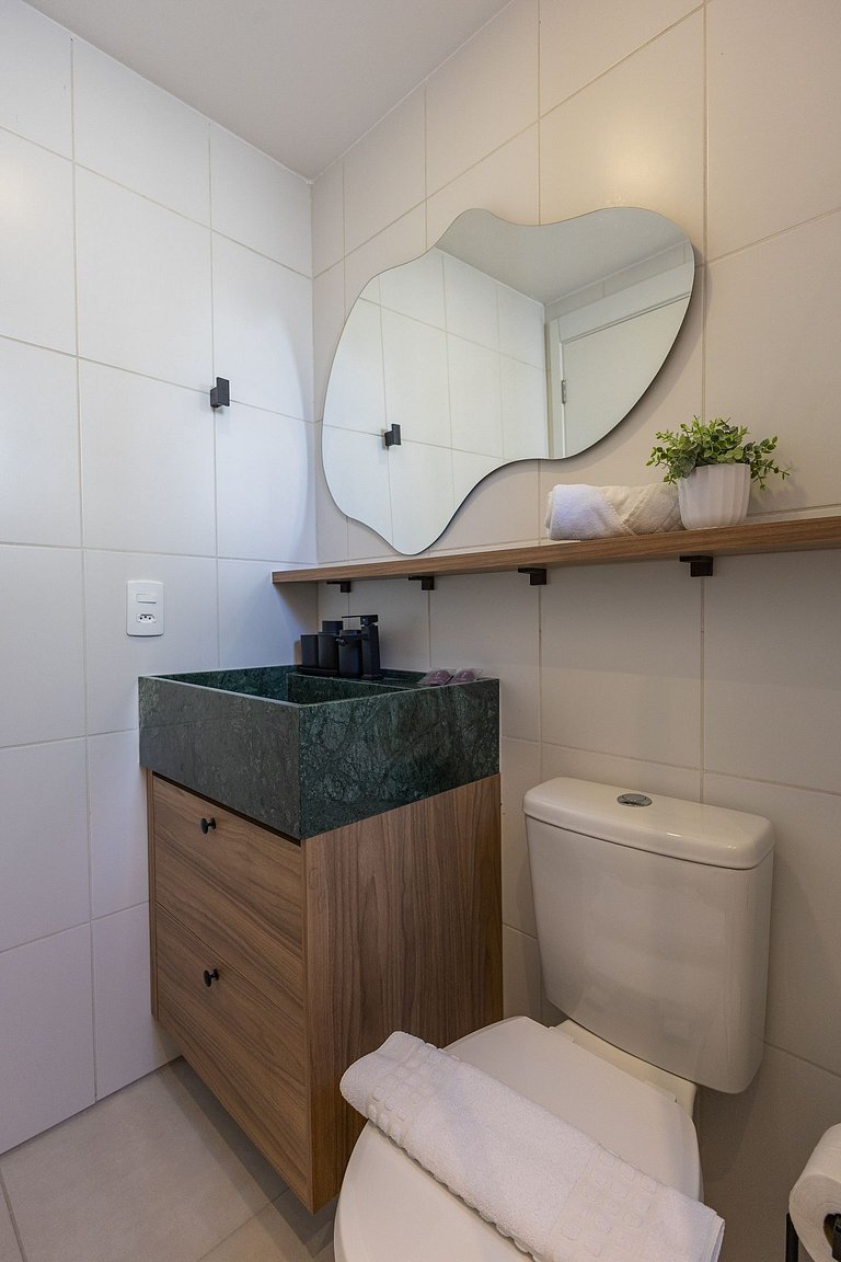 Studio moderno com vista aberta na Vila Olímpia