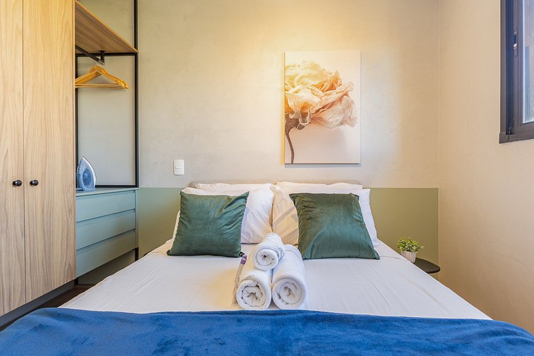 Studio moderno com vista aberta na Vila Olímpia