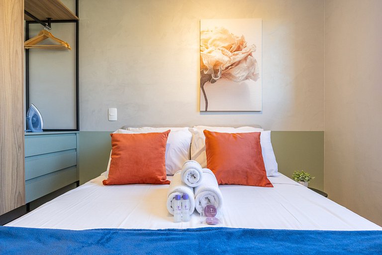 Studio moderno com vista aberta na Vila Olímpia