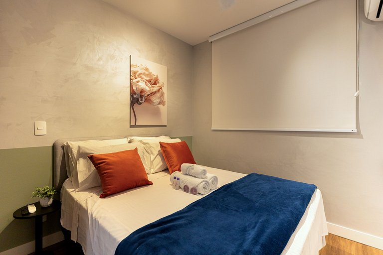 Studio moderno com vista aberta na Vila Olímpia