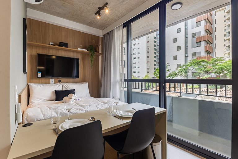 Lindo studio no coração da Alameda Itu