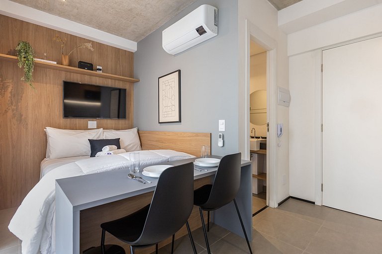 Studio compacto na Alameda Itu