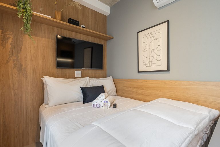 Studio compacto na Alameda Itu