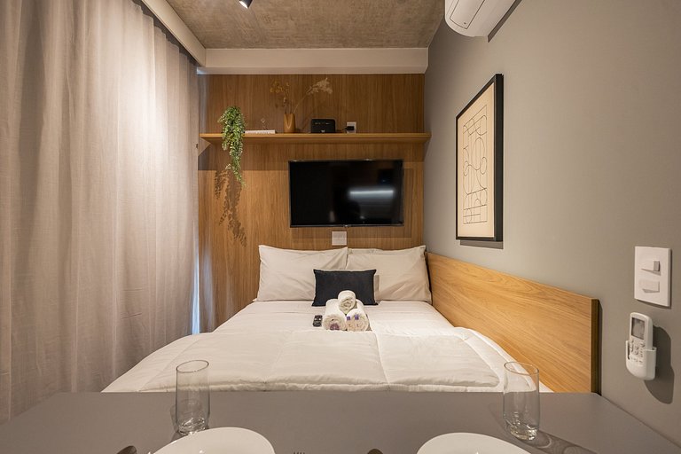 Studio compacto na Alameda Itu