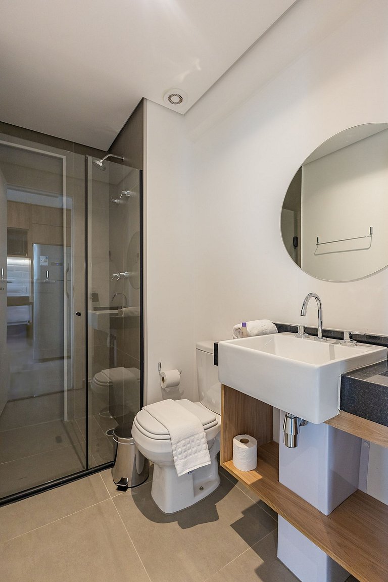 Studio compacto na Alameda Itu