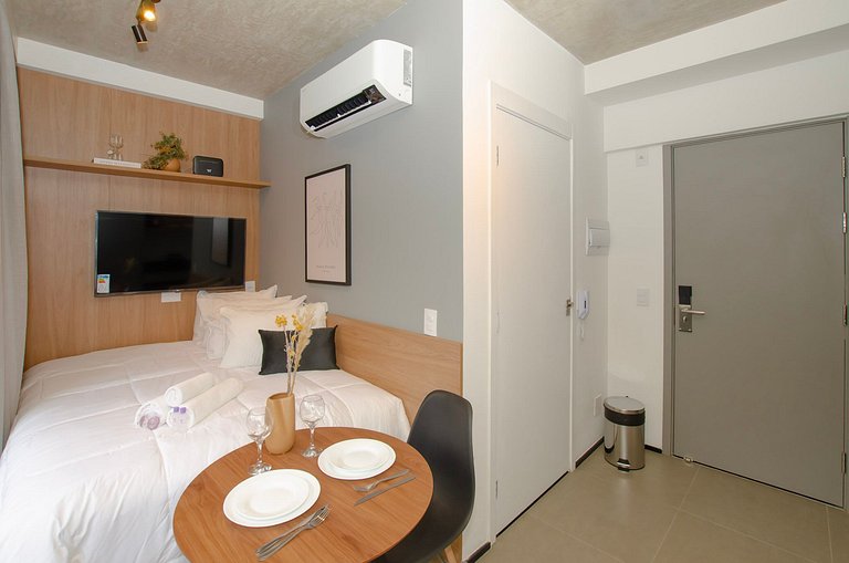 Belo studio na Alameda Itu