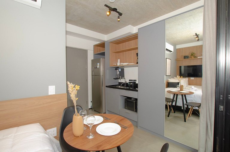 Belo studio na Alameda Itu