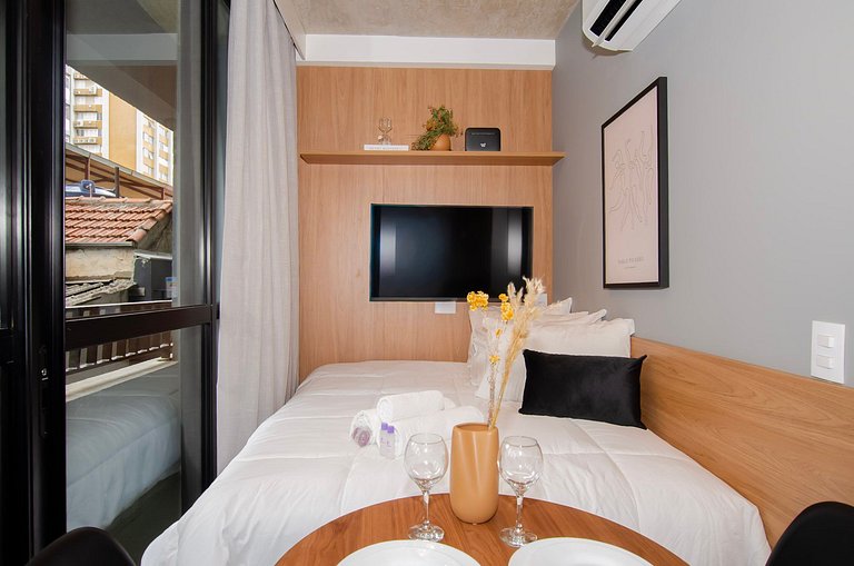 Belo studio na Alameda Itu