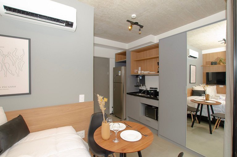 Belo studio na Alameda Itu