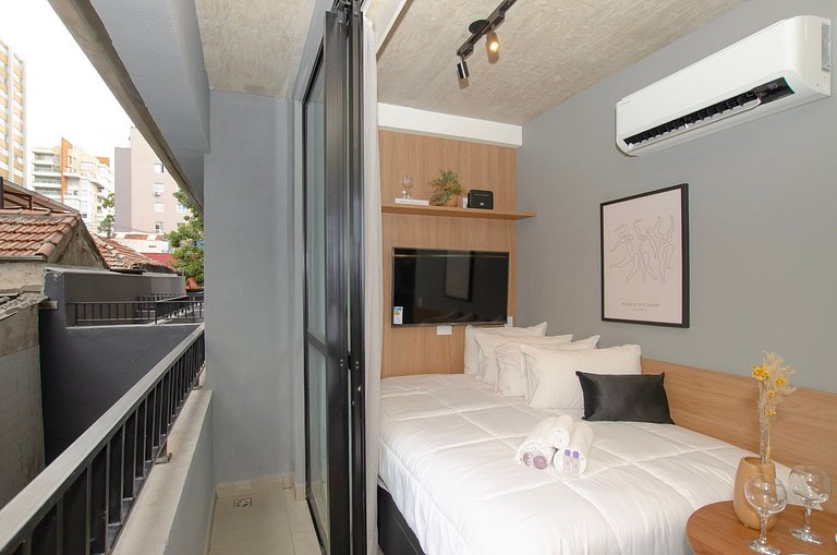 Belo studio na Alameda Itu