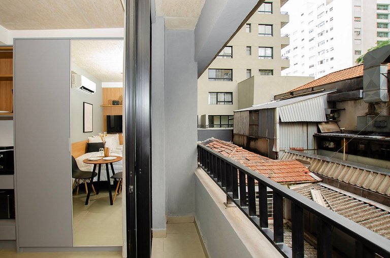 Belo studio na Alameda Itu