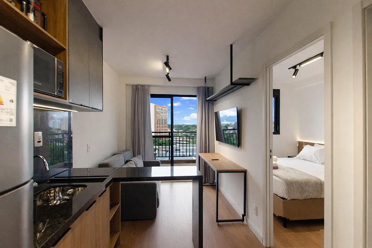 Belo apto com varanda em Indianapolis