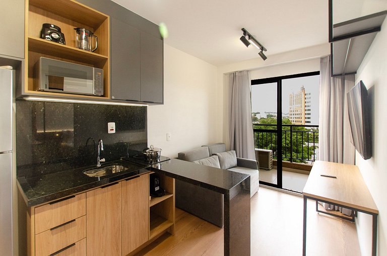 Belo apto com varanda em Indianapolis