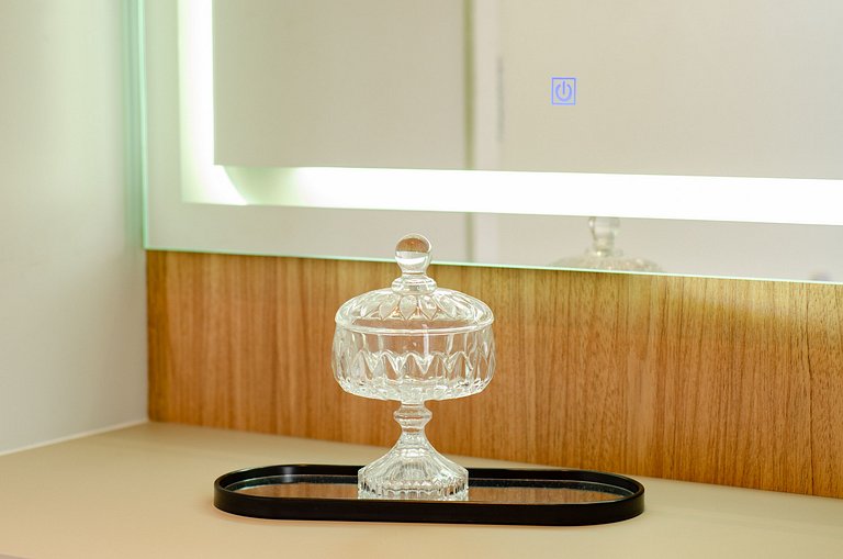 Belo apto C/1 dorm, vaga, cama queen e piscina.