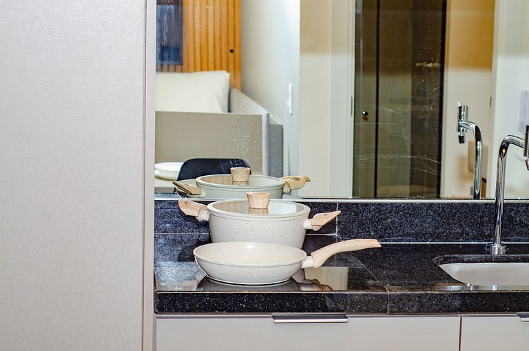 Belo studio no coração da Alameda Itu