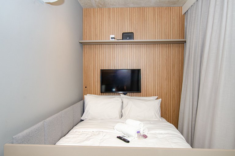 Belo studio no coração da Alameda Itu