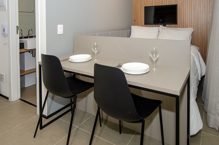 Belo studio no coração da Alameda Itu