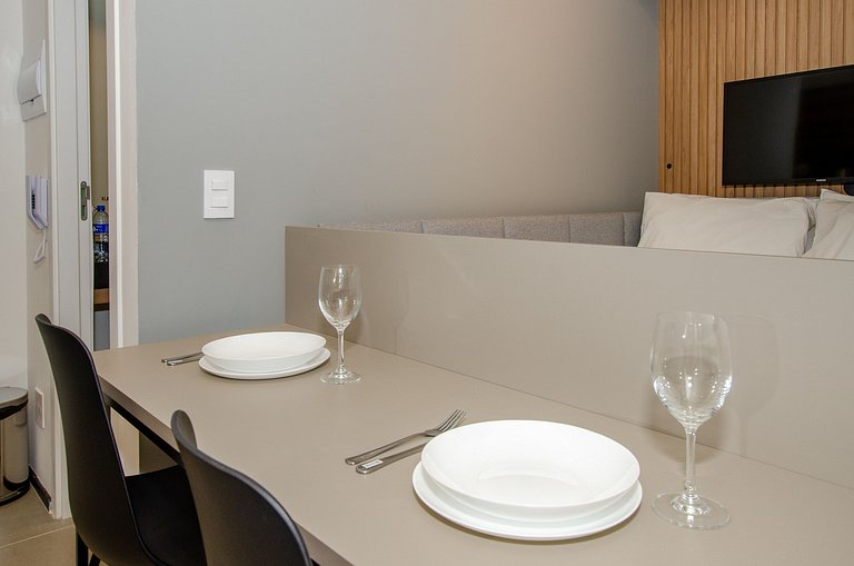 Belo studio no coração da Alameda Itu