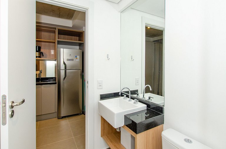 Belo studio no coração da Alameda Itu