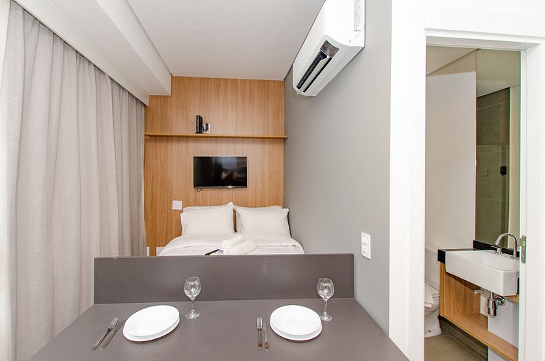 Studio compacto na Alameda Itu