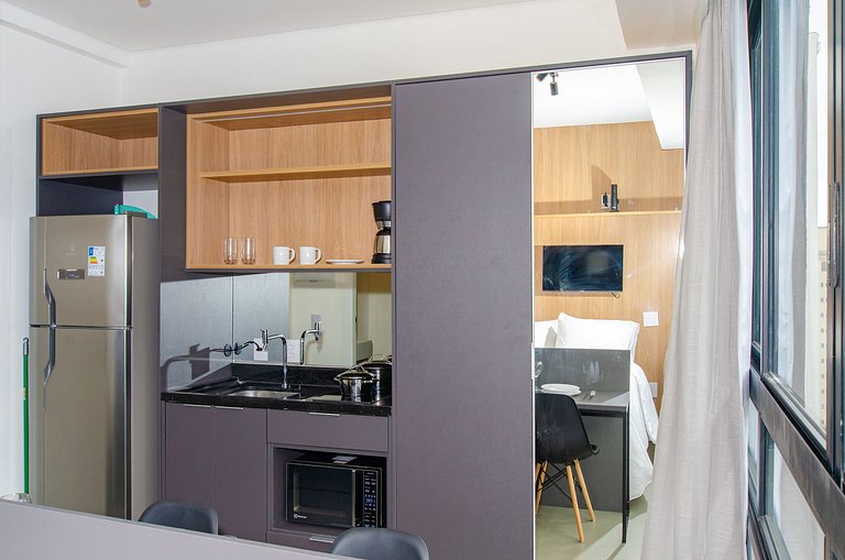 Studio compacto na Alameda Itu