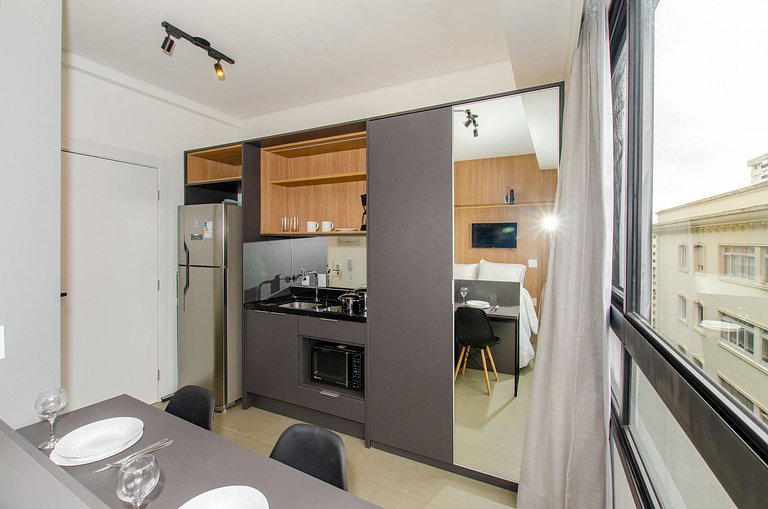 Studio compacto na Alameda Itu