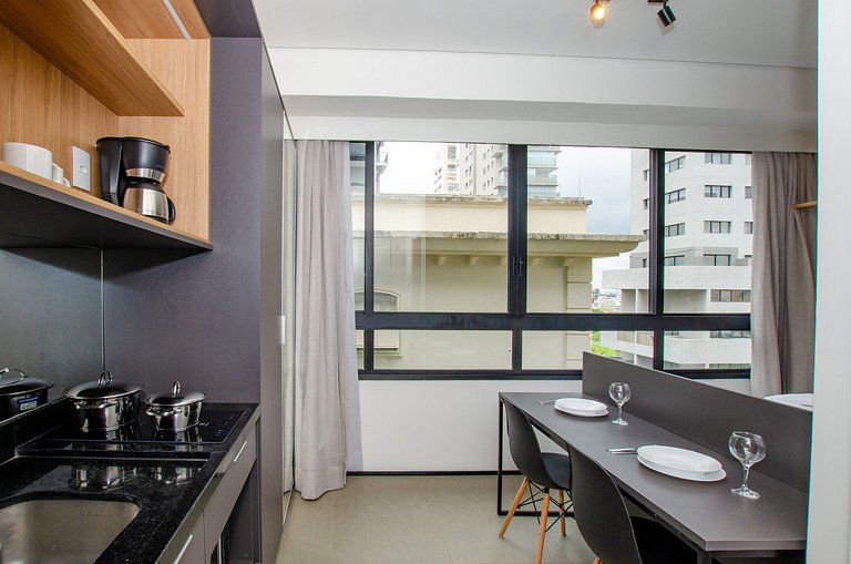 Studio compacto na Alameda Itu